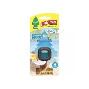 Little Trees Vent Liquid Car Air Freshener, 4-PACK (Caribbean Colada)